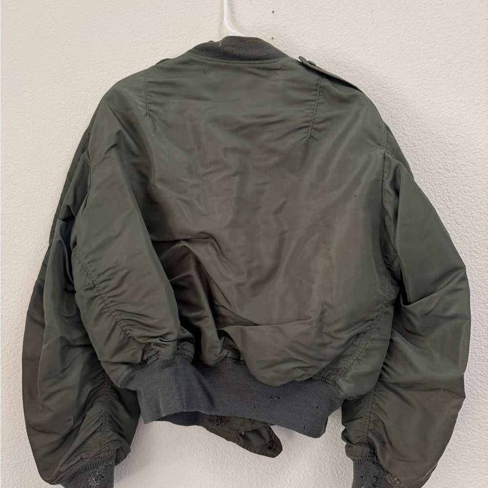 Green Bomber Jacket With Patch - image 2